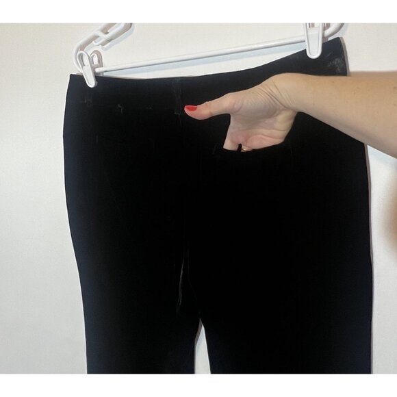 J. Crew Women’s Silk Blend Velvet Wide Leg Pants Size 10 Black City Fit Preppy - Picture 10 of 10